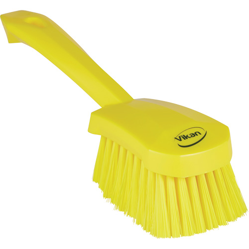 Short-Handled Washing Brush, Soft Bristles, 10-1/2" Long, Yellow Nia-Chem Ltd.