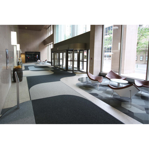Supreme Knob Entrance Matting, Wiper/Scraper, 13-5/12' x 75-1/2' x 7/16", Charcoal Nia-Chem Ltd.