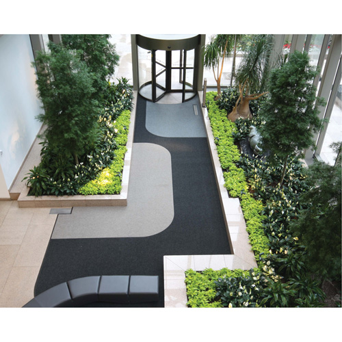 Supreme Knob Entrance Matting, Wiper/Scraper, 13-5/12' x 75-1/2' x 7/16", Charcoal Nia-Chem Ltd.