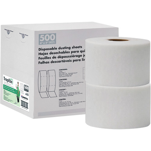 TrapEze&reg; Double Roll Disposable Dusting Sheets, Polyester, White Nia-Chem Ltd.