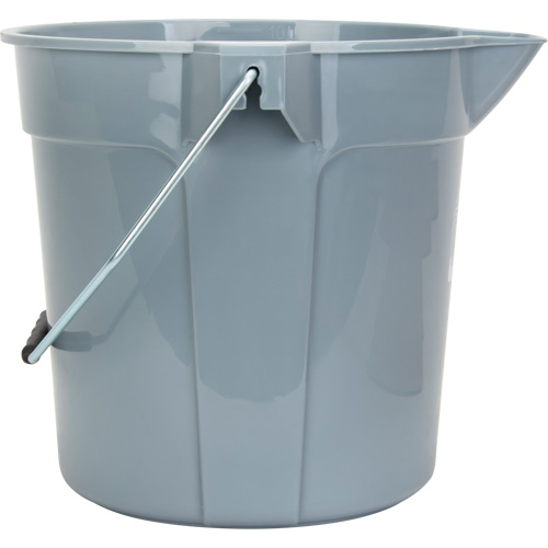 Round Bucket with Pouring Spout, 2.64 US Gal. (10.57 qt.) Capacity, Grey Nia-Chem Ltd.