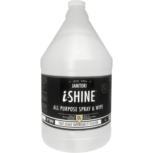 Nettoyant polyvalent &agrave; vaporiser et essuyer Janitori i-Shine, 4 L, Cruche Nia-Chem Ltd.
