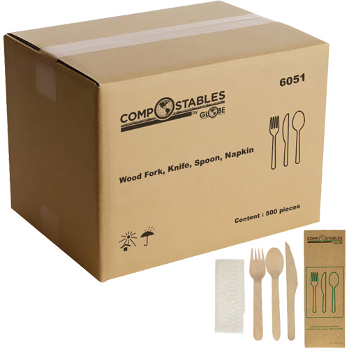 Wood Cutlery Set in Paper Bag Nia-Chem Ltd.