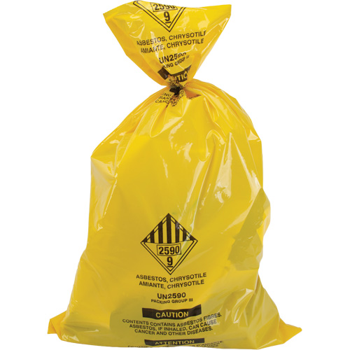 Hazardous Waste Liners, Asbestos, 40" L x 26" W, 3 mils Nia-Chem Ltd.