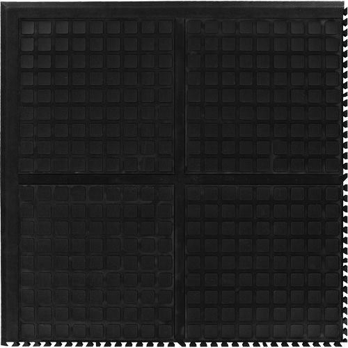 Tuile de centre modulaire Hog Heaven III Comfort, Ondul&eacute;, 3' x 3' x 3/4", Noir, Nitrile Nia-Chem Ltd.