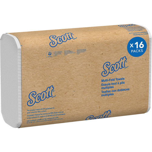 Scott&reg; 100% Recycled Fiber Multifold Paper Towels, 1 Ply, 9-2/5" L x 9-1/5" W, 250 /Pack Nia-Chem Ltd.
