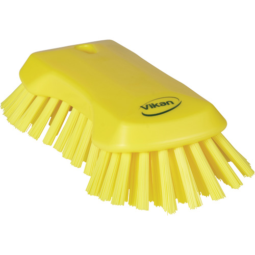 Hand Brush, Extra Stiff Bristles, 9-1/10" Long, Yellow Nia-Chem Ltd.