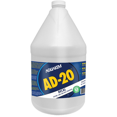 AD20 Decal Eco-Friendly Industrial Grade Calcium, Lime & Rust Stain Remover White Label, Jug Nia-Chem Ltd.