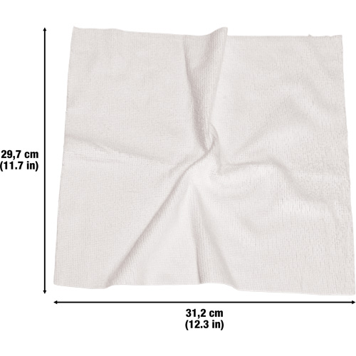 Chiffons lavables pour le nettoyage, Microfibre, Blanc Nia-Chem Ltd.