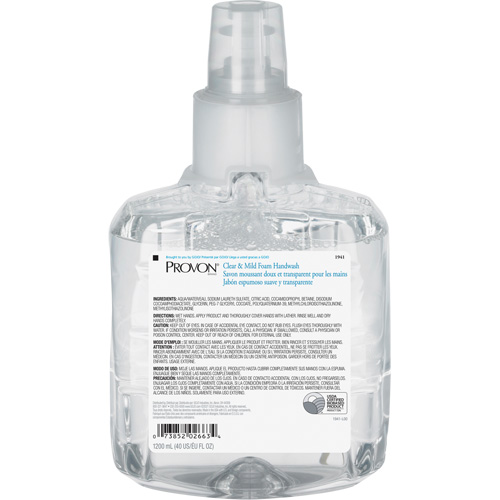 Provon&reg; Clear & Mild Hand Soap, Foam, 1200 ml, Unscented Nia-Chem Ltd.