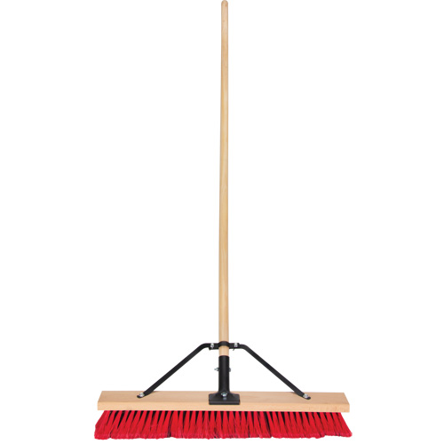 Push Broom with Braced Handle, 24", Medium, PVC Bristles Nia-Chem Ltd.