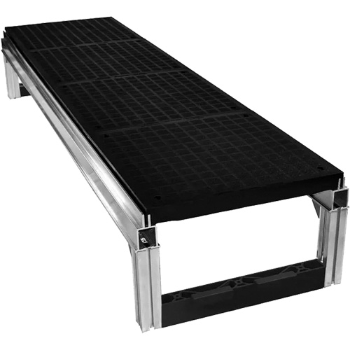 FOUNDATION Smooth Modular Aluminum Work Platform Kit, 18" W x 72" D, 400 lbs. Capacity, All-Welded Nia-Chem Ltd.