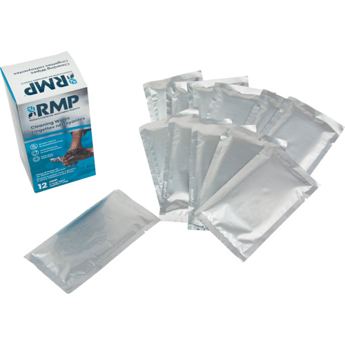 Individually Wrapped Cleaning Wipes, 12 Wipes, 8" x 9-1/2" Nia-Chem Ltd.