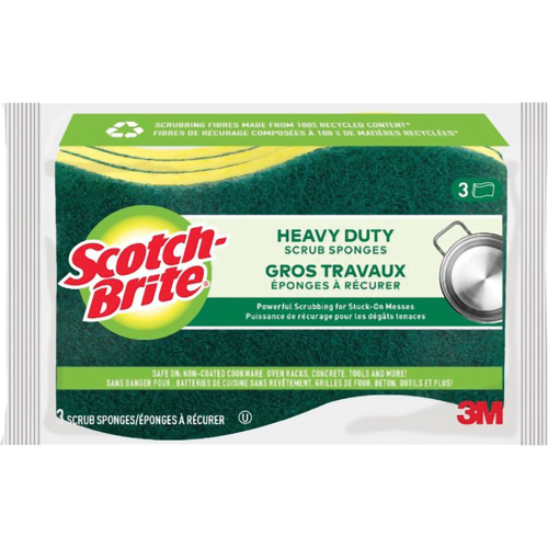 Scotch-Brite&reg; Heavy Duty Scrub Sponge, Scrubbing, 2-3/5" W x 4-2/5" L Nia-Chem Ltd.