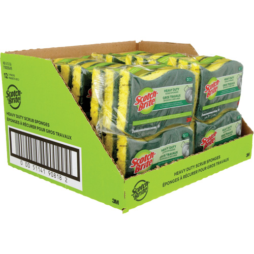 Scotch-Brite&reg; Heavy Duty Scrub Sponge, Scrubbing, 2-3/5" W x 4-2/5" L Nia-Chem Ltd.