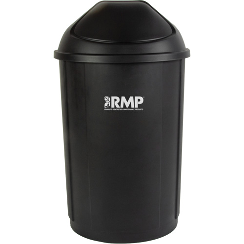 Bac &agrave; d&eacute;chets demi-rond avec couvercle, Poly&eacute;thyl&egrave;ne, 21 gal. US Nia-Chem Ltd.