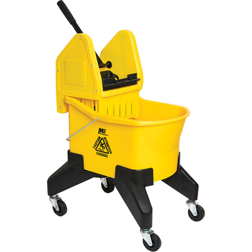 Grizzly Mop Wringer & Bucket, Side Press, 8 US Gal. (32 Quart), Yellow Nia-Chem Ltd.