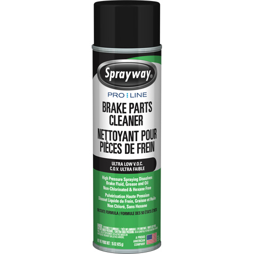 Nettoyant pour pi&egrave;ces de freins Pro Line avec tr&egrave;s faible teneur en COV, Canette a&eacute;rosol Nia-Chem Ltd.