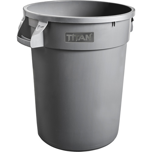 Contenant gris Titan pour d&eacute;chets, Plastique, 32 gal. US Nia-Chem Ltd.