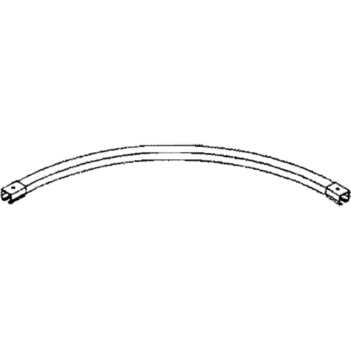 90° Curved Curtain Partition Track with Splicers, 3' L Nia-Chem Ltd.