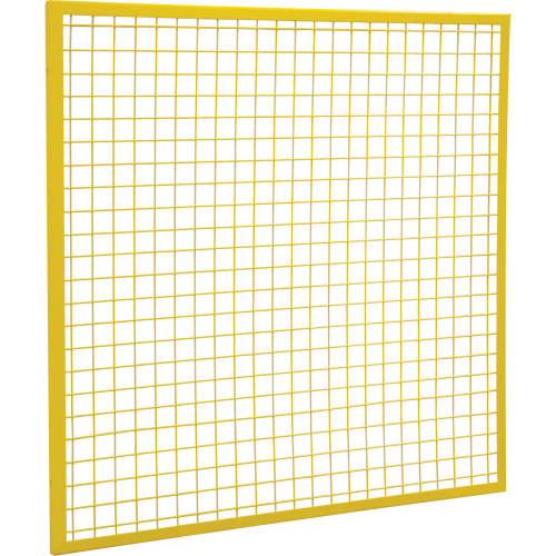 Wire Mesh Partition Components - Panels, 4' H x 4' W, Yellow Nia-Chem Ltd.