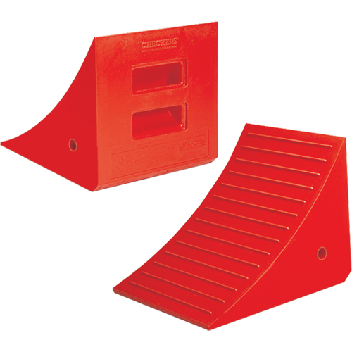 Heavy-Duty Wheel Chocks, Polyurethane, Orange, 14" W x 17" D x 14" H Nia-Chem Ltd.
