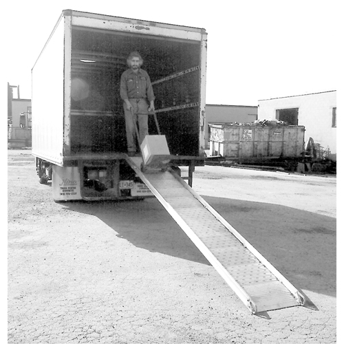Aluminum Walk ramps with Perforated Traction Grip, 1300 lbs. Capacity, 38" W x 14' L Nia-Chem Ltd.