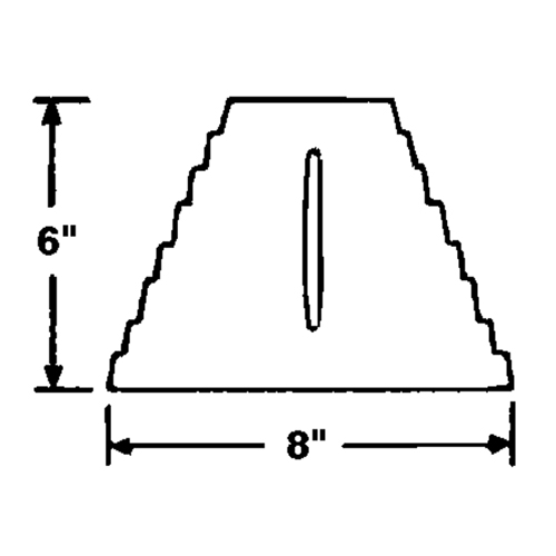 Wheel Chock, 9" x 8" x 6", Black Nia-Chem Ltd.
