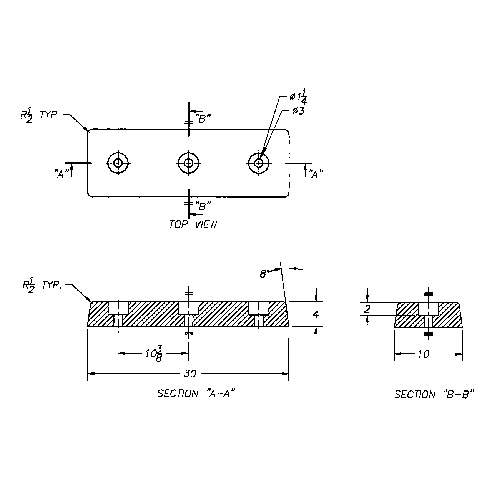 Molded Rubber Dock Guards, Rubber, 30" W x 4" D x 10" H Nia-Chem Ltd.