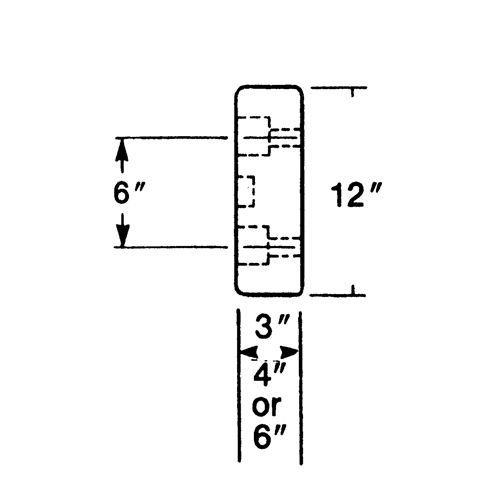 Molded Rubber Dock Guards, Rubber, 30" W x 4" D x 10" H Nia-Chem Ltd.