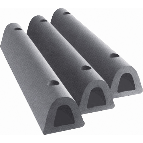 Extruded Rubber Dock Fenders, Rubber, 4-1/2" W x 12" L x 3-3/4" D Nia-Chem Ltd.