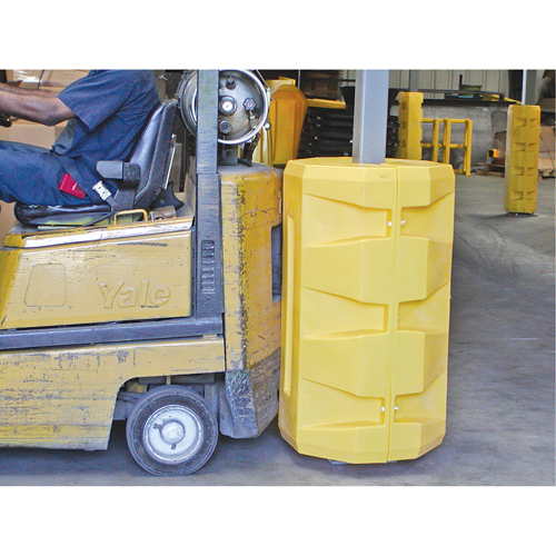 Protecteurs de colonne, Ouverture int&eacute;rieure 6-1/4" x 6-1/4", 23-1/2" lo x 23-1/2" la x 39-1/2" h, Jaune Nia-Chem Ltd.