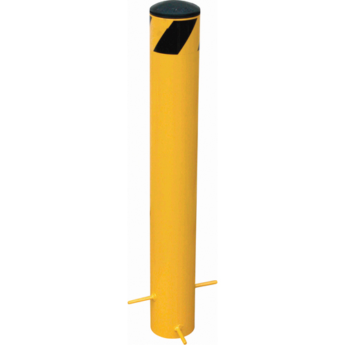 Pour-In-Place Bollards, Steel, 42-1/2" H x 5-9/16" W, Yellow Nia-Chem Ltd.