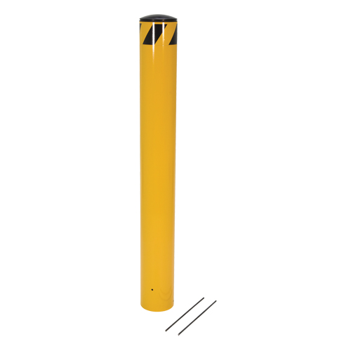 Pour-In-Place Bollards, Steel, 36-1/2" H x 5-9/16" W, Yellow Nia-Chem Ltd.
