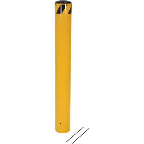 Pour-In-Place Bollards, Steel, 48-1/2" H x 5-9/16" W, Yellow Nia-Chem Ltd.