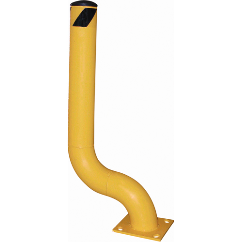 Offset Bollard, Steel, 48-1/8" H x 8" W, Yellow Nia-Chem Ltd.
