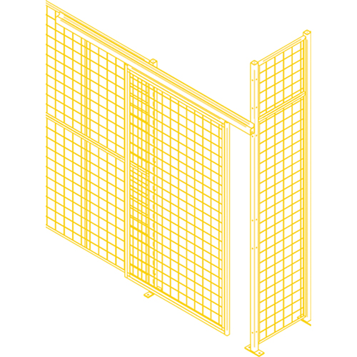 Wire Mesh Partition Components - Sliding Doors, 8' W x 10' H Nia-Chem Ltd.