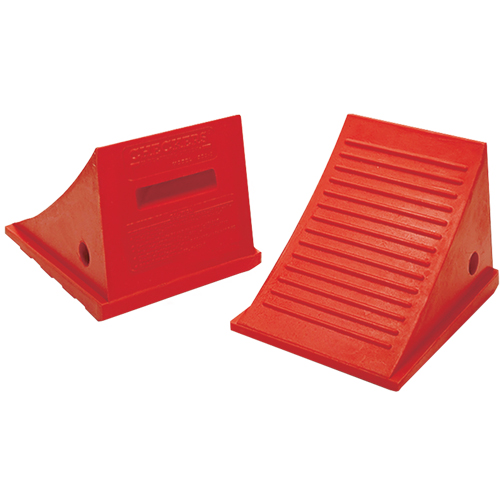 General Purpose Wheel Chocks, Polyurethane, Orange, 9" W x 11-1/2" D x 8-1/2" H Nia-Chem Ltd.