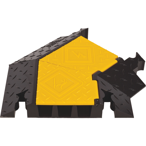 Protecteur de c&acirc;ble robuste &agrave; 3 canaux Yellow Jacket, virage &agrave; droite Nia-Chem Ltd.