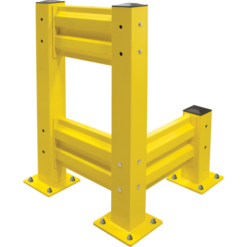 Industrial Safety Guard Rail, Steel, 19" L x 12" H, Safety Yellow Nia-Chem Ltd.