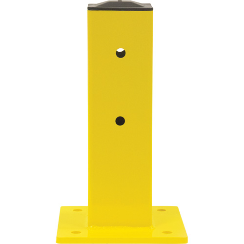 Single Guard Rail Post, Steel, 5" L x 17" H, Safety Yellow Nia-Chem Ltd.