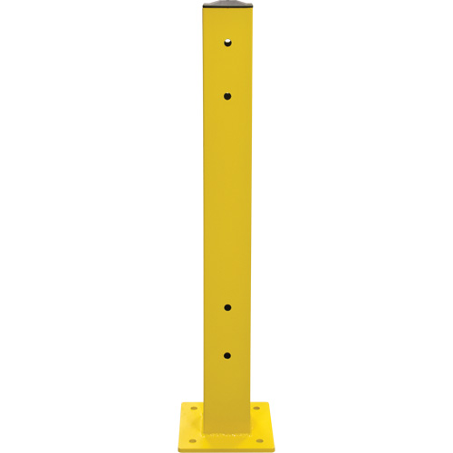 Double Guard Rail Post, Steel, 5" L x 44" H, Safety Yellow Nia-Chem Ltd.