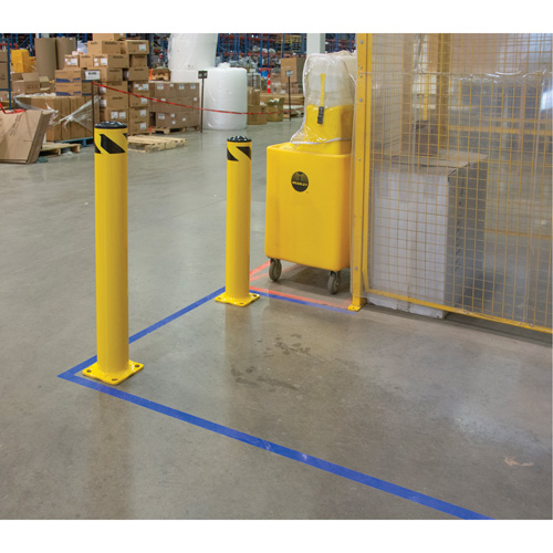 Safety Bollard, Steel, 42" H x 5-1/2" W, Yellow Nia-Chem Ltd.