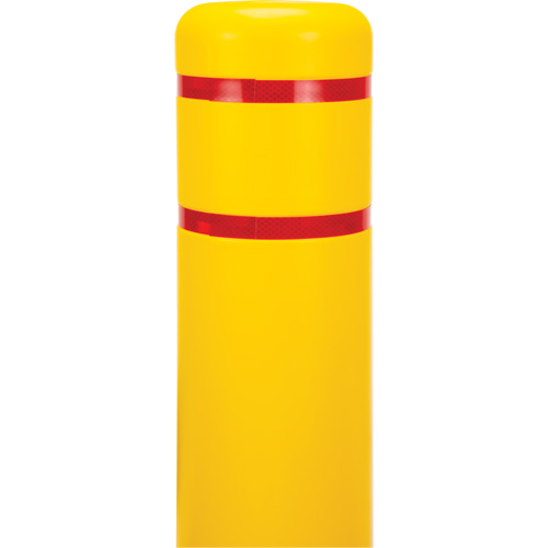 Capuchon en poly&eacute;thyl&egrave;ne pour borne de protection, 6-5/8" dia. x 52" l, Rouge/Jaune Nia-Chem Ltd.