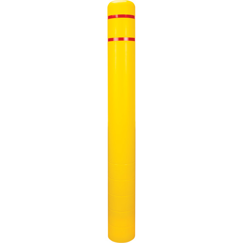 Capuchon en poly&eacute;thyl&egrave;ne pour borne de protection, 6-5/8" dia. x 60" l, Rouge/Jaune Nia-Chem Ltd.