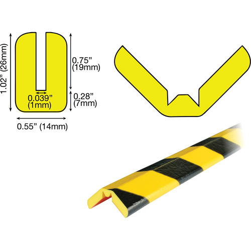 W Profile 5M Edge Protection Bumper Guard, 16.42' (5 m) Long Nia-Chem Ltd.