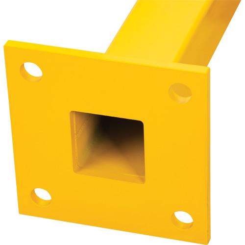 Corner Post for Light-Duty Guard Rails, Steel, 42" H, Safety Yellow Nia-Chem Ltd.