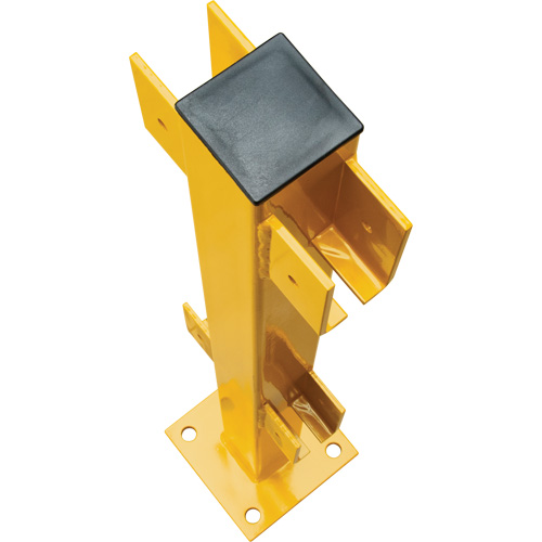 In-Line Post for Light-Duty Guard Rails, Steel, 42" H, Safety Yellow Nia-Chem Ltd.