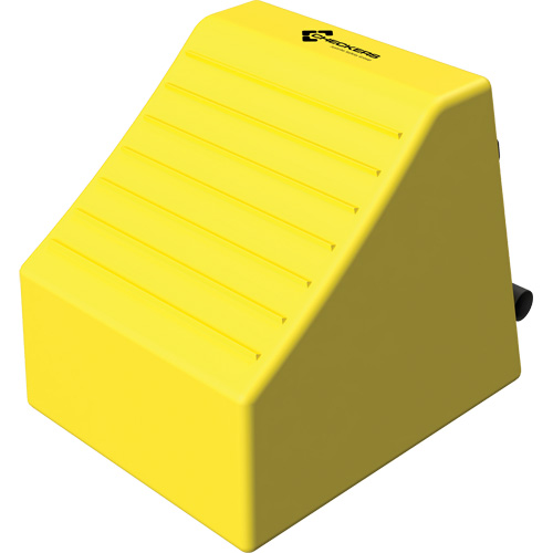 Cale de roue ultra-robuste pour l'exploitation mini&egrave;re Checkers Safety, PEHD, Jaune, 14-1/2" la x 17-1/2" p x 16" h Nia-Chem Ltd.