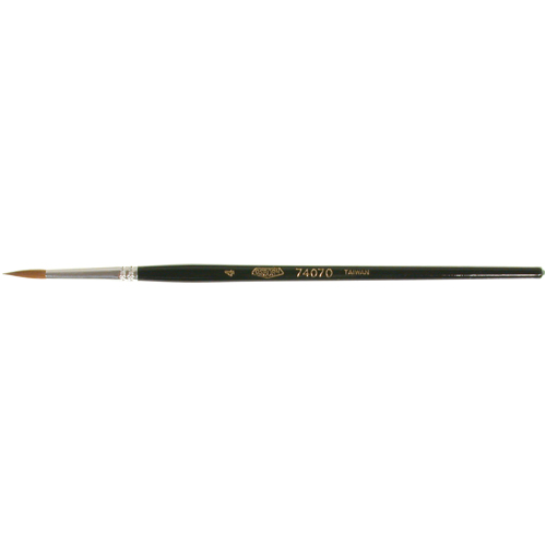 Artist Paint Brush, 1/8" Brush Width, Red Sable, Wood Handle Nia-Chem Ltd.